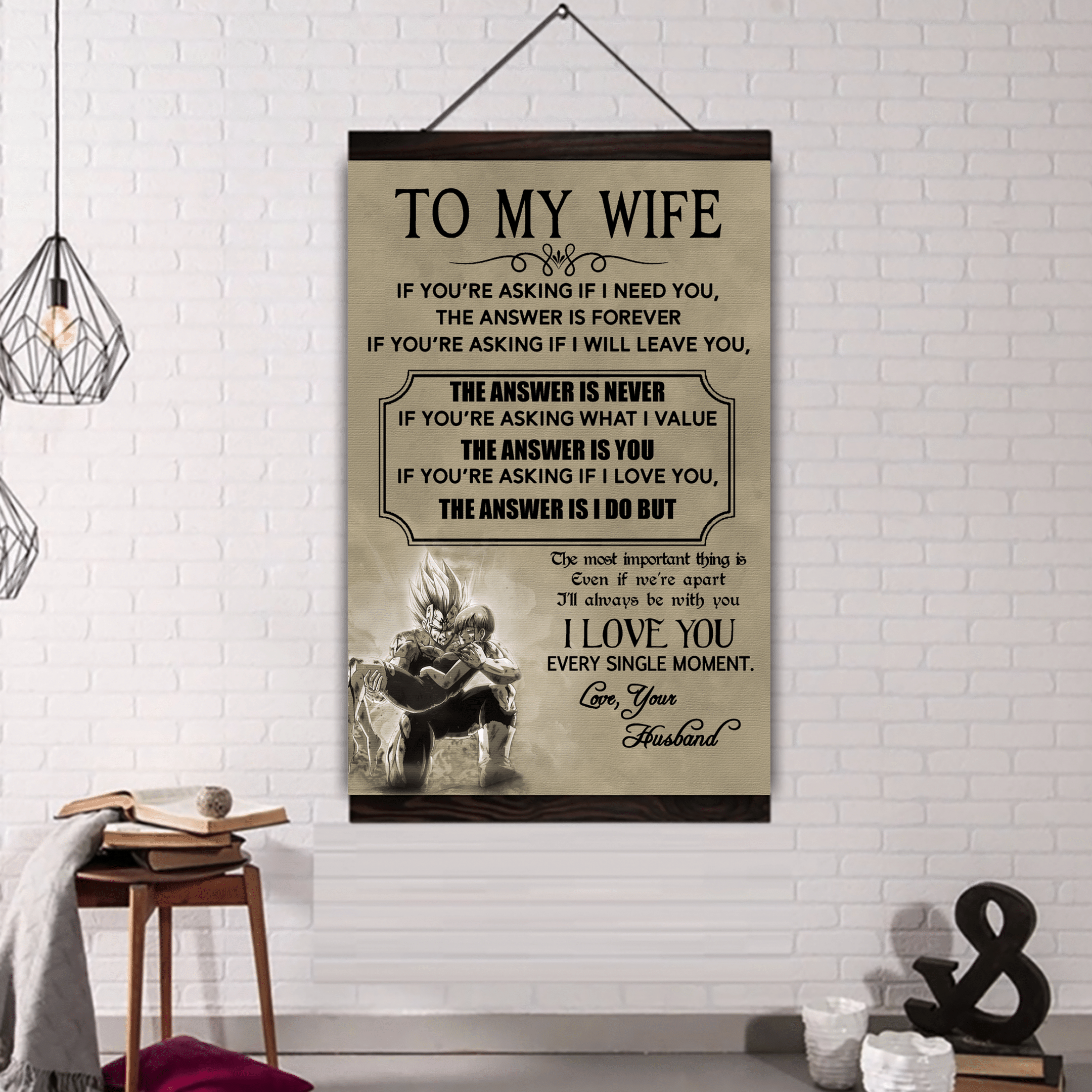 (Cv448) Dr Hanging Canvas - To My Wife.