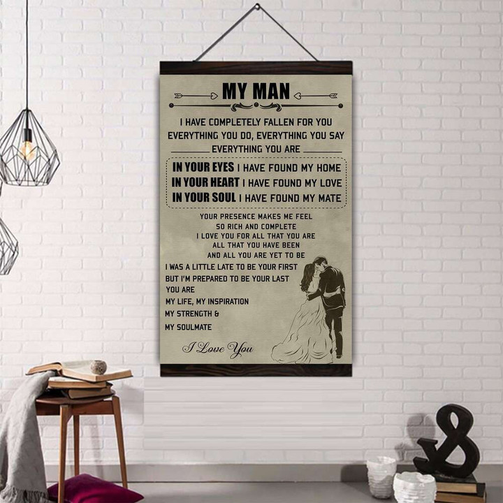 (Cv239) Family Hanging Canvas - To My Man.