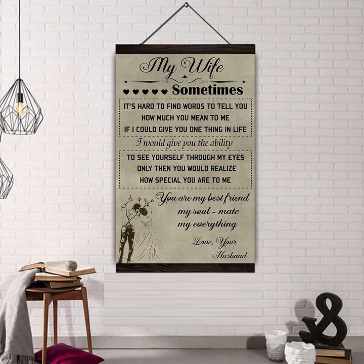 (Cv232) Family Hanging Canvas - To My Wife.