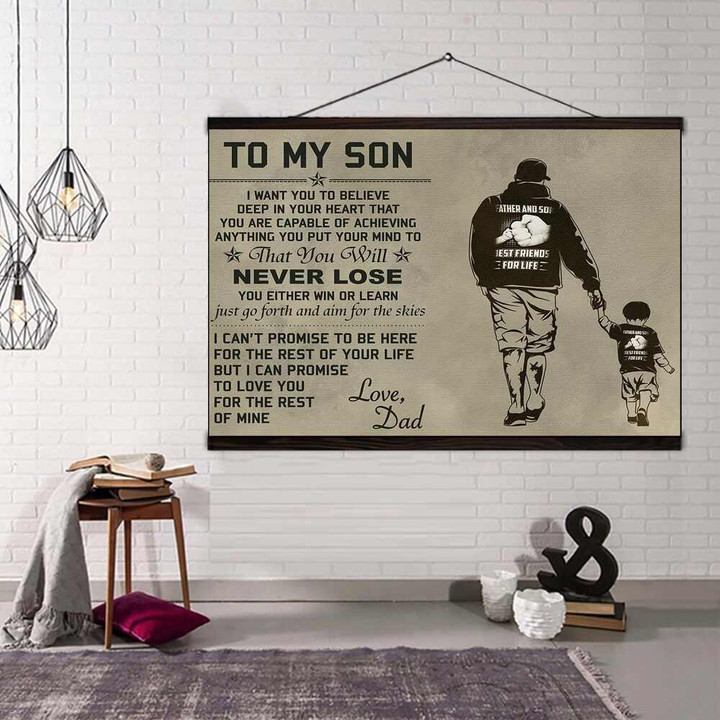 (Cv228) Family Hanging Canvas - To My Son.