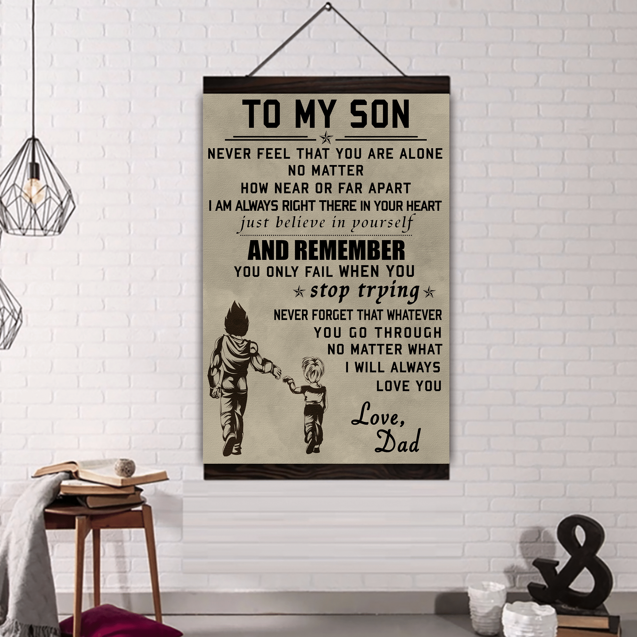 (Cv230) Dr Hanging Canvas - To My Son.
