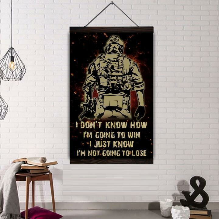 (Cv18) Soldier Hanging Canvas – I’M Going To Win.