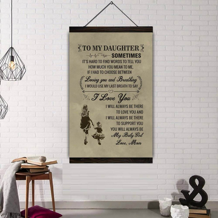 (Cv176) Family Hanging Canvas – To My Daughter.