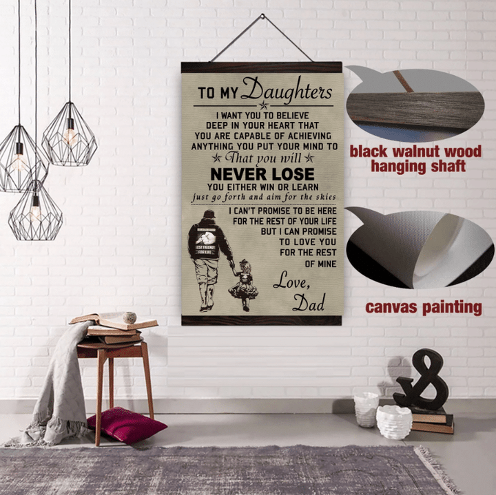 (Cv162) Hanging Canvas - To My Daughter, Love Dad 3.