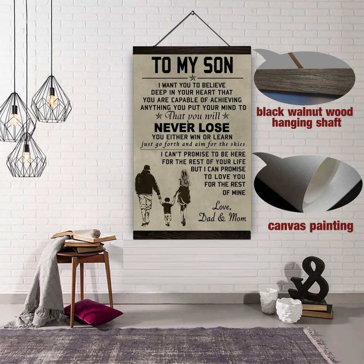 (Cv160) Hanging Canvas - Family To My Son.