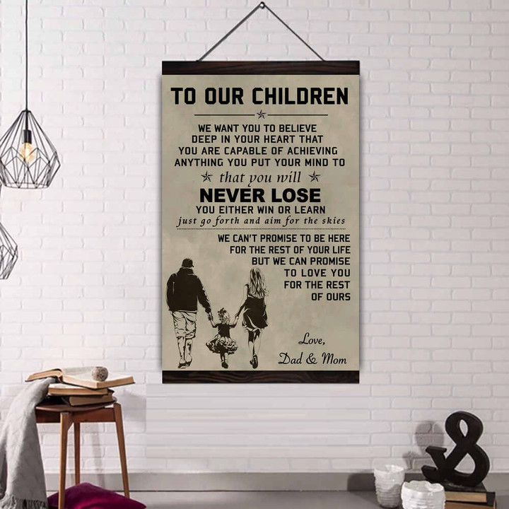 (Cv150) Hanging Canvas – Family To My Children.