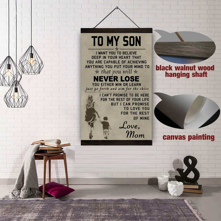 (Cv137) Hanging Canvas - Family To My Son.