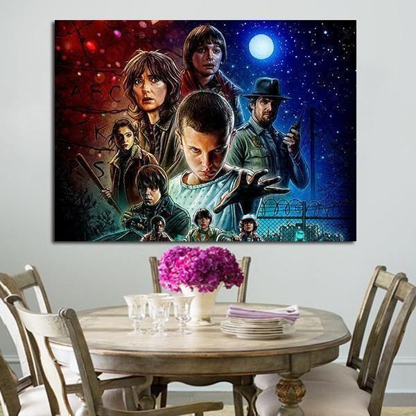 1 Panel Stranger Things Characters Wall Art Canvas