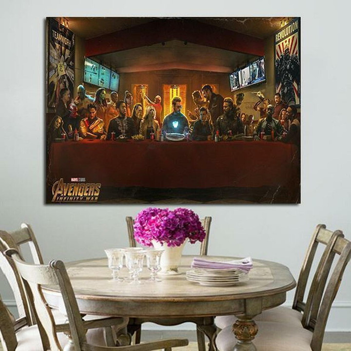 1 Panel Avengers Infinity War The Last Supper Wall Art Canvas
