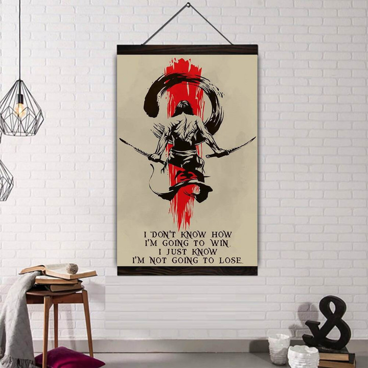 (Cv104) Samurai Hanging Canvas – I’M Going To Win.