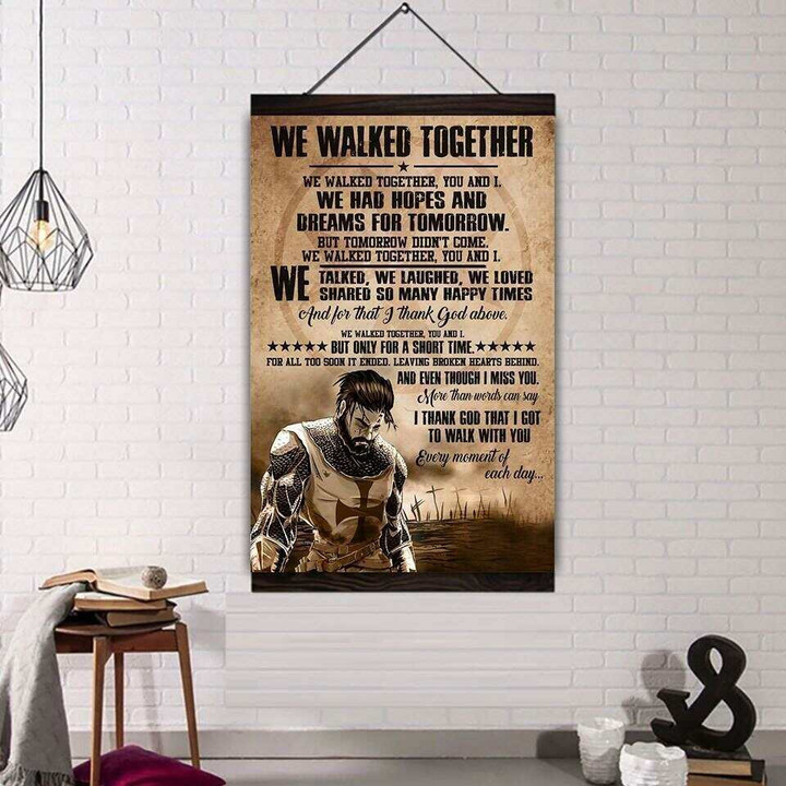 (A40) Knight Templar Hanging Canvas - We Walked Together.