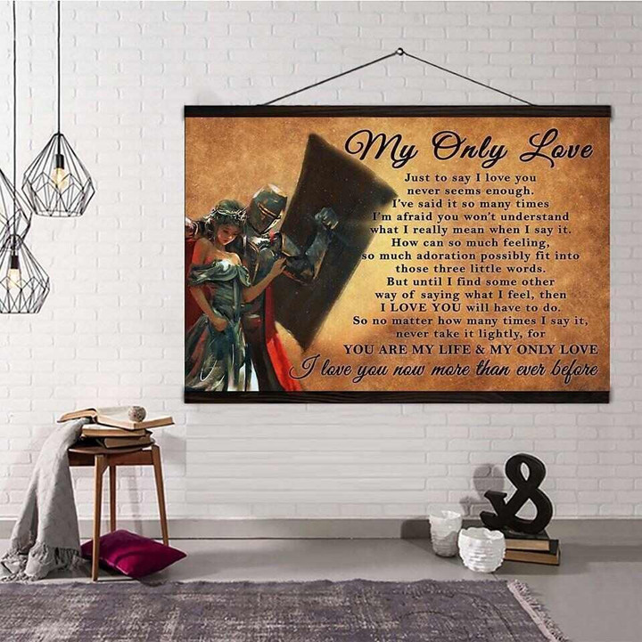 (A02) Knight Templar Hanging Canvas - My Only Love.