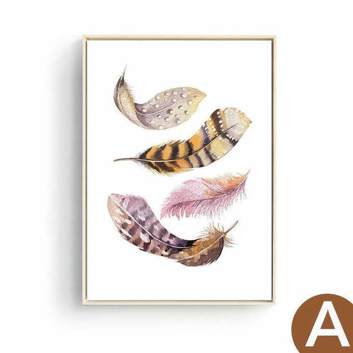 "Harlequin Feathers" Full Hd Personalized Customized Canvas Art Wall Art Wall Decor