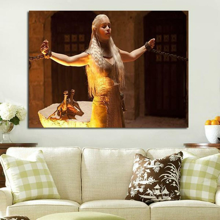 1 Panel Daenerys Targaryen Chained Wall Art Canvas