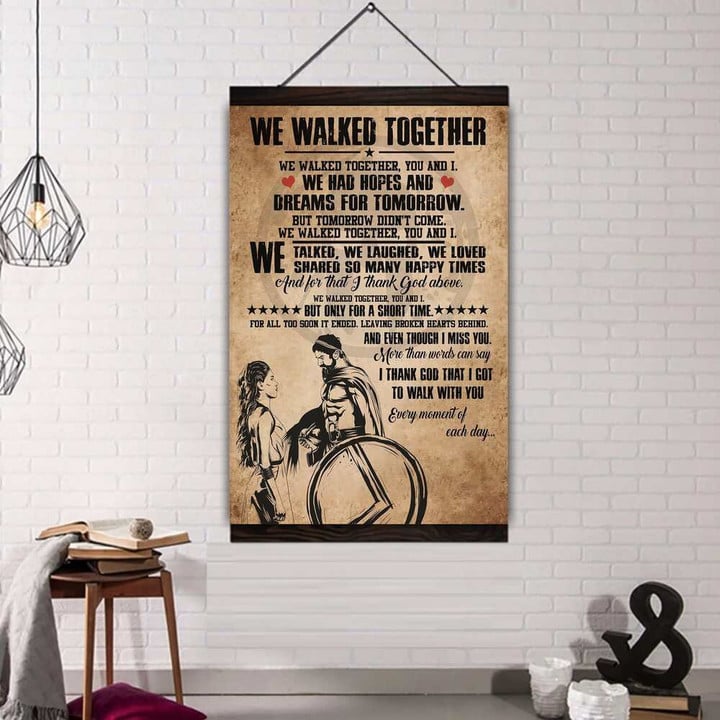 (Cv1180) Spartan Canvas With The Wood Frame - We Walked Together.