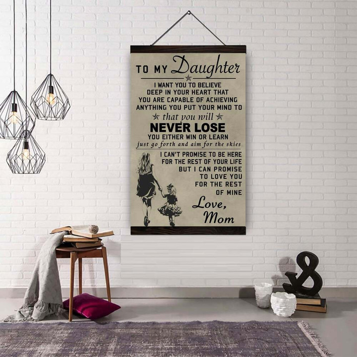 (Cv118) Hanging Canvas - To My Daughter, Love Mom.