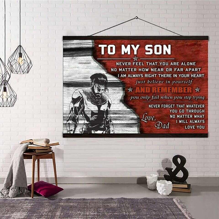 (Cv1173) Knight Templar Hanging Canvas - Dad To Son - And Remember.