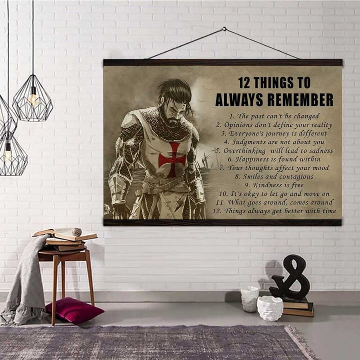 (Cv1163) Knight Templar Hanging Canvas - 12 Things To Always Remember.