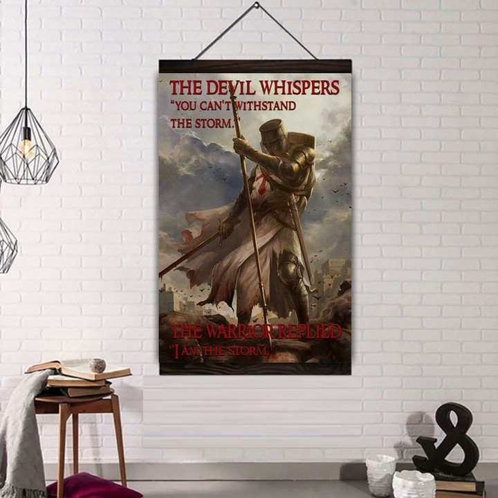 (Cv1155) Knight Templar Hanging Canvas - I Am The Storm.