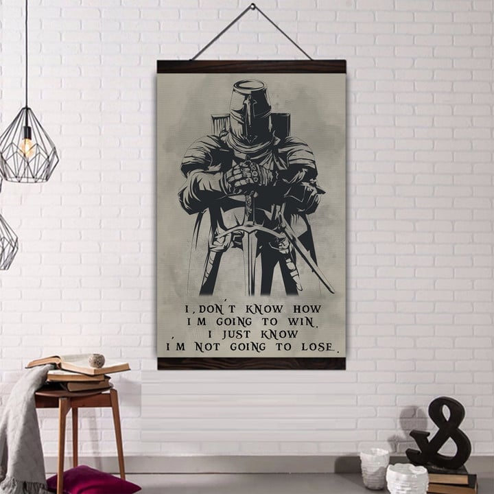 (Cv112) Knight Templar Hanging Canvas - I'M Going To Win