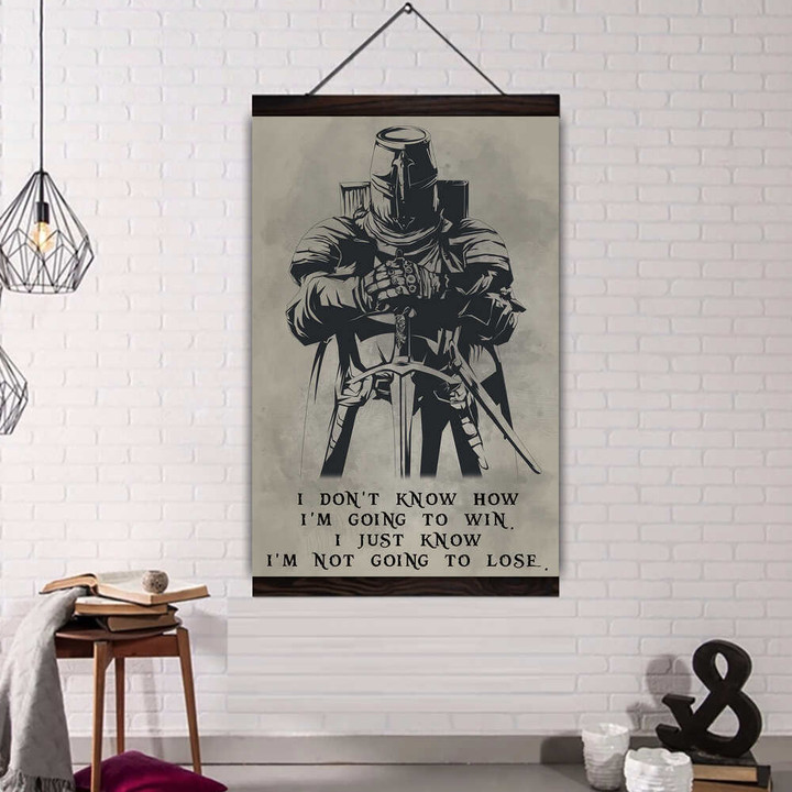 (Cv112) Knight Templar Hanging Canvas – I’M Going To Win.