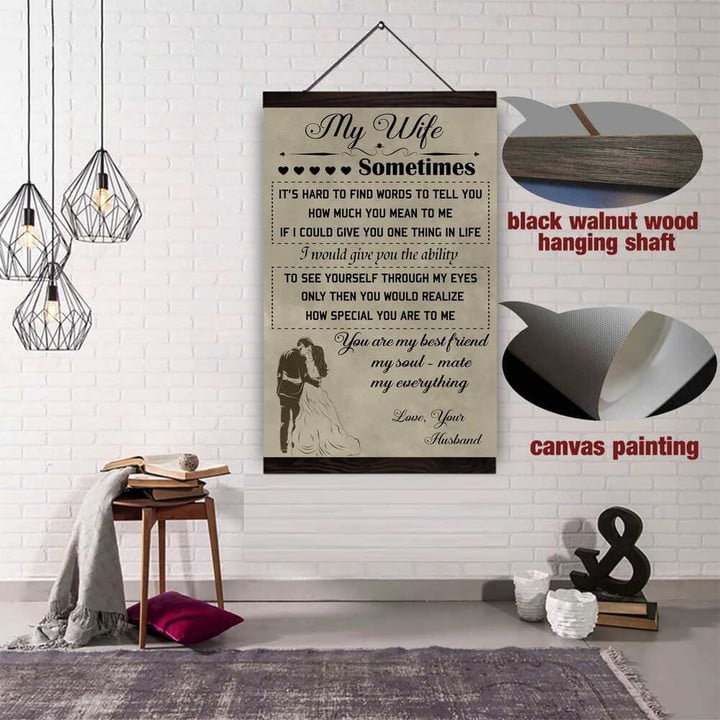 (Cv1) Hanging Canvas - Family To My Wife.
