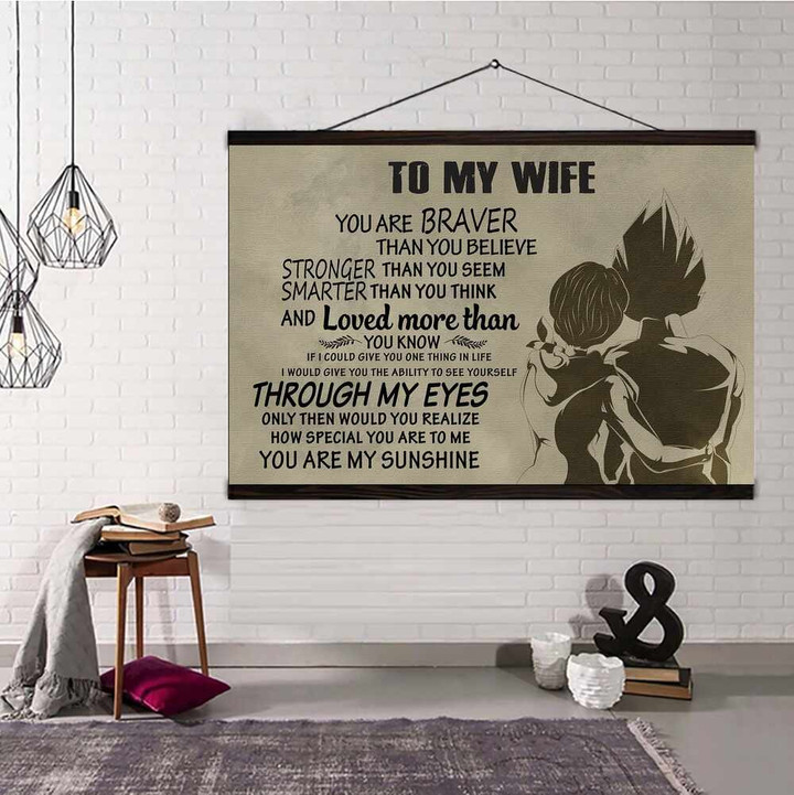 (Cs87) Dr Hanging Canvas To Wife You Are Braver Version 4.