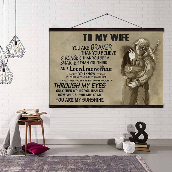 (Cs82) Nr Hanging Canvas To Wife You Are Braver Version 2.