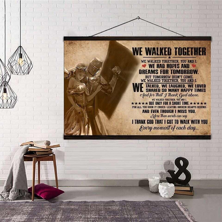 (A64) Knight Templar Hanging Canvas - We Walked Together.