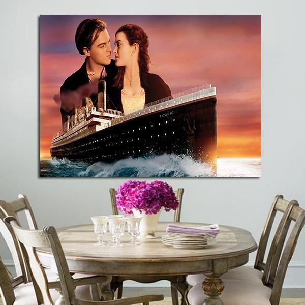 1 Panel Jack Rose And The Titanic Ship Wall Art Canvas
