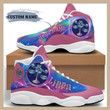 Personalized Horoscope Vegan Leather Libra Zodiac Pink Air Jordan 13 Sneaker, Gift For Lover Libra Zodiac AJ13 Shoes For Men And Women