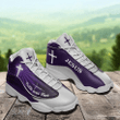 Jesus Christians Purple Air Jordan 13 Sneaker, Gift For Lover Jesus Christians Purple AJ13 Shoes For Men And Women