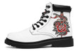 Red Sword And Snake Tattoo Black Tim Boots