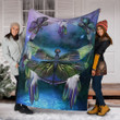 Dragonfly Dreamcatcher Sherpa Fleece Blanket Great Customized Blanket Gifts For Birthday Christmas Thanksgiving Anniversary