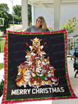 Corgi Christmas Tree Quilt Blanket Great Customized Blanket Gifts For Birthday Christmas Thanksgiving