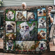Pugs Dog Emotions Quilt Blanket Great Customized Blanket Gifts For Birthday Christmas Thanksgiving Anniversary