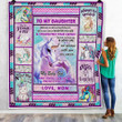 Personalized To My Daughter Whenever You Feel Overwhelmed From Mom Unicorn Magic Quilt Blanket Great Customized Blanket Gifts For Birthday Christmas Thanksgiving