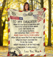 Personalized To My Daughter When It's Too Hard From Mom Special Airmail From Mother Sherpa Fleece Blanket Great Customized Blanket Gifts For Birthday Christmas Thanksgiving