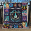Yoga Girl I'm Mostly Peace Love And Light And A Little Go Fuck Yourself Quilt Blanket Great Customized Blanket Gifts For Birthday Christmas Thanksgiving