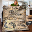 Personalized Dinosaur To My Dad I Will Always Your Little Girl And You'll Be My Dad Forever Love Dad Quilt Blanket Great Customized Blanket Gifts For Birthday Christmas Thanksgiving, Father's Day