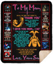 Personalized Family Welder To My Mom From Son Love Me For The Way You Trust Me Sherpa Fleece Blanket Great Customized Gifts For Birthday Christmas Mother's Day Thanksgiving