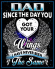 Dad Blanket Dad Since The Day You Got Your Wings Galaxy Fleece/Sherpa Blanket Great Customized Gifts For Family Birthday Christmas Thanksgiving Anniversary