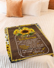 Personalized To My Daughter From Mom, Wrap Yourself Up In This, Remember Whose Daughter, Sunflower Sherpa Fleece Blanket Great Customized Blanket Gifts For Birthday Christmas Thanksgiving