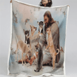 Jesus And Chihuahua Dogs Fleece, Sherpa Blanket Great Gifts For Birthday Christmas Thanksgiving Anniversary