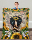 Black Queen I Am Beautiful Africa Fleece, Sherpa Blanket Great Gifts For Birthday Christmas Thanksgiving Anniversary