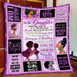 Personalized Black Mom To My Daughter Never Feel That You Are Alone Quilt Blanket