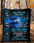 Personalized To My Girlfriend Fleece Sherpa Blanket Great Customized Blanket Gift For Birthday Christmas Thanksgiving Anniversary