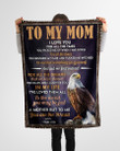 Personalized To My Mom, When I Was Down, From Son Bald Eagle Sherpa Fleece Blanket Great Customized Blanket Gifts For Birthday Christmas Thanksgiving