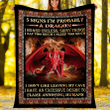 Dragon Eat Too Much I Sleep Too Much Fleece Blanket Great Customized Gifts For Birthday Christmas Thanksgiving