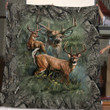 Deer Hunting Grass Quilt Blanket Great Customized Gifts For Birthday Christmas Thanksgiving Perfect Gifts For Hunting Lover